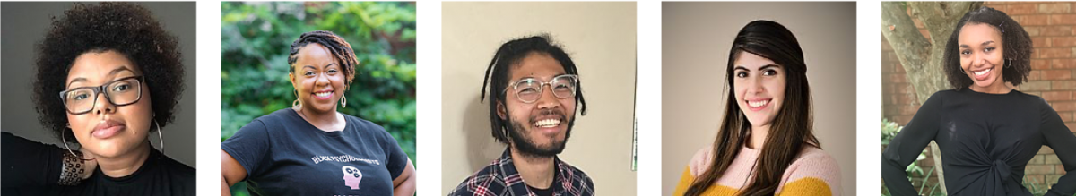 Members of A4BL who spoke with us, from left to right: Jeannette Mejia, Dr. Della V. Mosley, Garrett Ross, Carla Prieto, Pearis L. Bellamy.